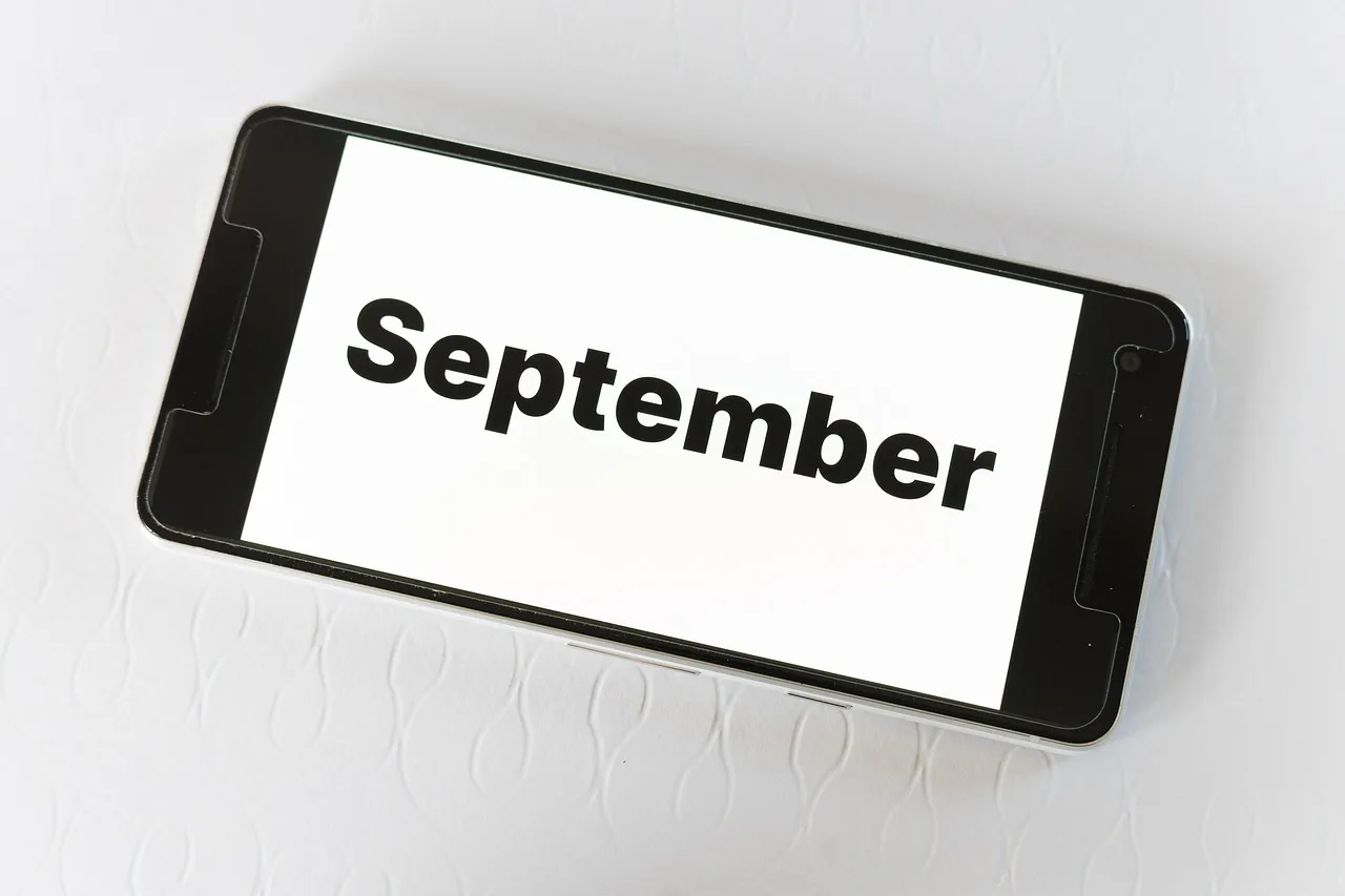 Téléphone mobile avec écrit dedans September